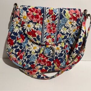 Vera Bradley Adjustable Crossbody/Shoulder Bag Summer Cottage  With Wallet
